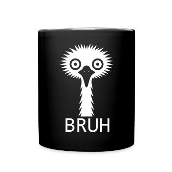 Design minimaliste fantaisiste de bouquet et d’émeu - Mug uni - noir - Devant