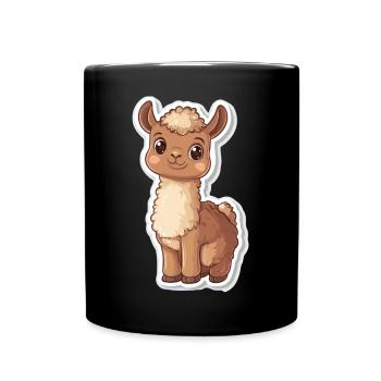 Lama Alpaga Lama Lama Cadeau Animal - Mug uni - noir - Devant
