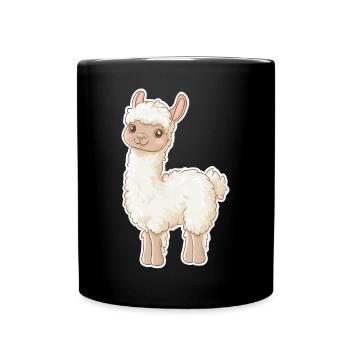 Llama Alpaca Llama Animal Gift - Full Colour Mug - black - Front