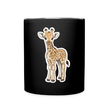 Giraffe - Tasse einfarbig - Schwarz - Vorne