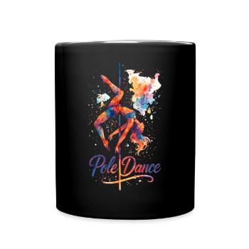 Pole Dance Pole Dancer Watercolor Color Gift - Full Colour Mug - black - Front