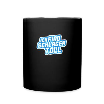 Ich find schlager Toll - Tasse einfarbig - Schwarz - Vorne