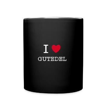 J'aime le vin Gutedel - Mug uni - noir - Devant