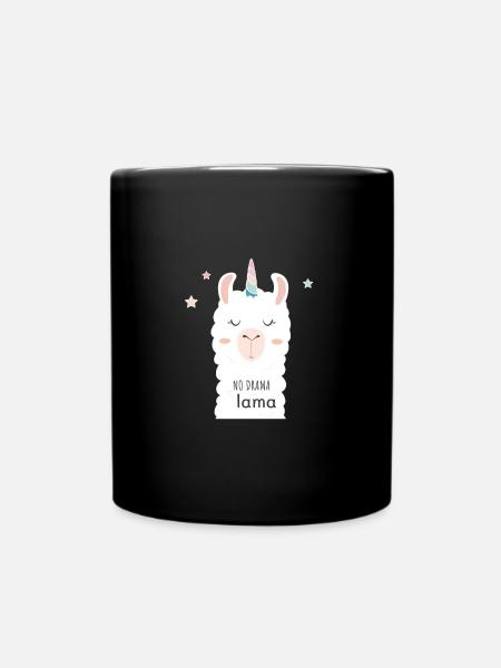 NO DRAMA LAMA - Tasse einfarbig - Schwarz