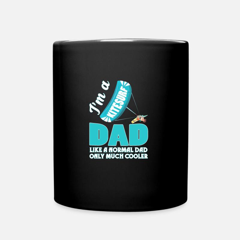 Je suis un papa de kitesurf comme un papa normal, beaucoup plus cool - Mug uni - noir