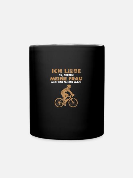 Fahrradfahrer - Tasse einfarbig - Schwarz
