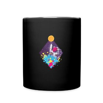 Sky is the limet, l'astronaute suit tes rêves - Mug uni - noir - Devant