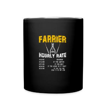 Farrier Hourly Rate TShirt - Full Colour Mug - black - Front