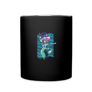 Dab Dabbing dancing mermaid - Full Colour Mug - black - Front