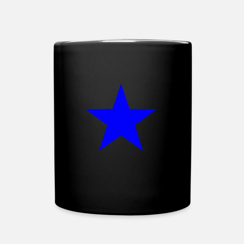 Étoile bleue - Mug uni - noir