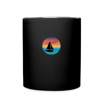 Segelkatamaran Geschenk Katamaran Geschenkidee Boot - Tasse einfarbig - Schwarz - Vorne
