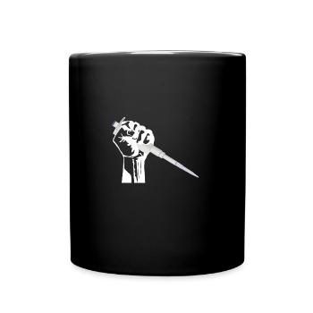 Worker fist with pipette - nerd science w - Full Colour Mug - black - Front
