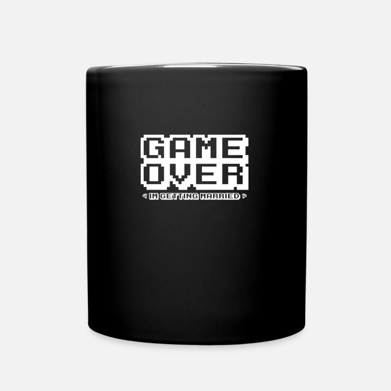 Game over getting married - Full Colour Mug - black