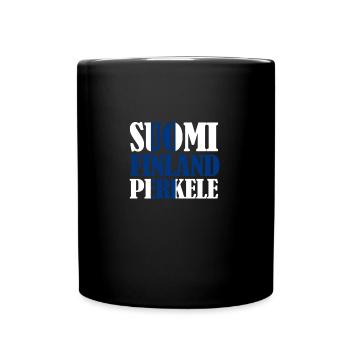 Drapeau finlandais avec Suomi Finland Perkele - Mug uni - noir - Devant