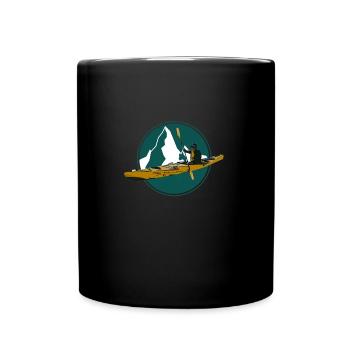 Kanu Geschenk Kajak Kanuten - Tasse einfarbig - Schwarz - Vorne