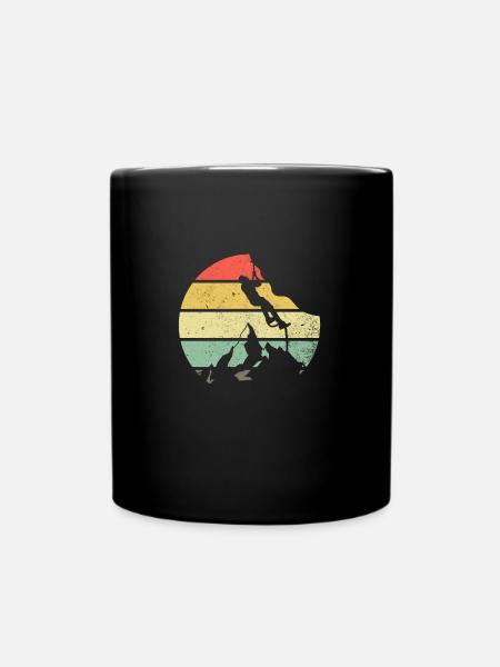 Climbing gift mountaineering mountain - Full Colour Mug - black