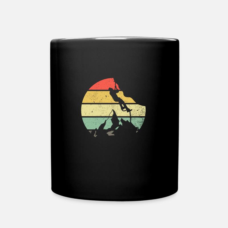 Klettern Geschenk Bergsteigen Berg - Tasse einfarbig - Schwarz