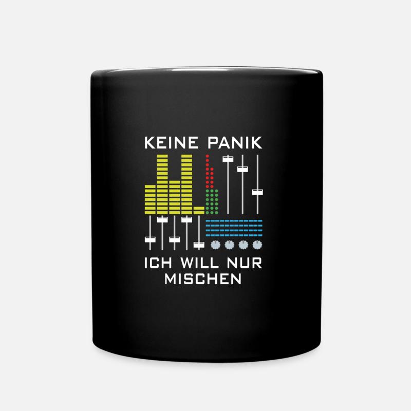Keine Panik | Deejay, Mischpult - Tasse einfarbig - Schwarz
