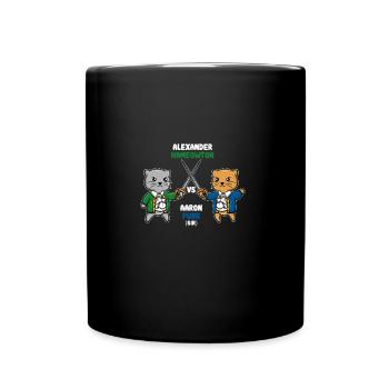 Hamilton Cat Aaron Purr Kätzchen Host Duell Geschenk - Tasse einfarbig - Schwarz - Vorne