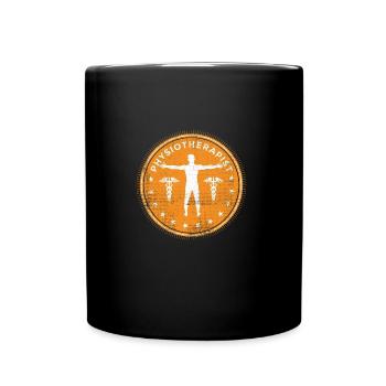 Idée cadeau logo physiothérapie pour les physios - Mug uni - noir - Devant