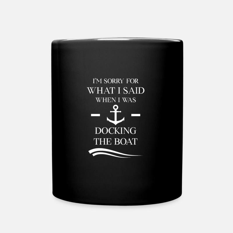 Docking the Boat - Tasse einfarbig - Schwarz