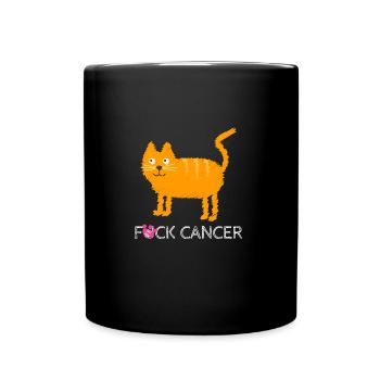 Fuck Cancer Krebs Bewusstsein Geschenk - Tasse einfarbig - Schwarz - Vorne