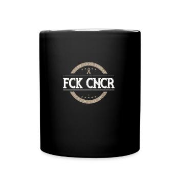 Krebs Kampf Gewinner Geschenk Schleife - Tasse einfarbig - Schwarz - Vorne