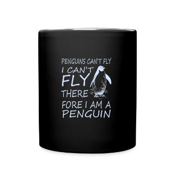 Les pingouins ne peuvent pas voler - Mug uni - noir - Devant