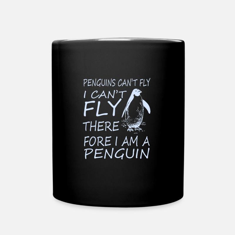 Penguins can't fly - Full Colour Mug - black