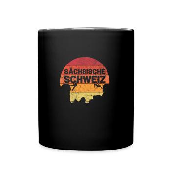 sächsische Schweiz klettern bergsteigen Berg Shirt - Tasse einfarbig - Schwarz - Vorne
