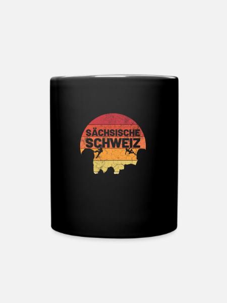 sächsische Schweiz klettern bergsteigen Berg Shirt - Tasse einfarbig - Schwarz