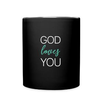 Glaube - Tasse einfarbig - Schwarz - Vorne