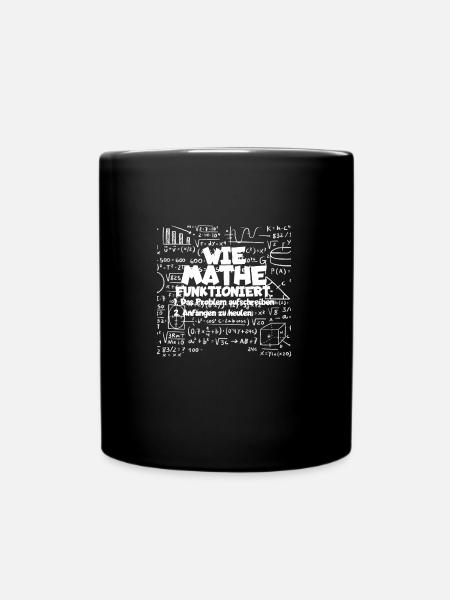 Mathe Nerd - Tasse einfarbig - Schwarz