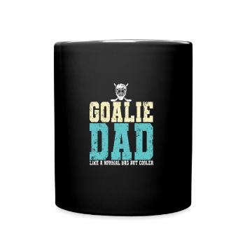 T-SHIRT DESIGN "GOALIE DAD" - Full Colour Mug - black - Front