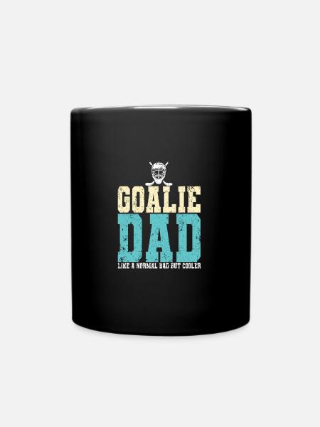 T-SHIRT DESIGN "GOALIE DAD" - Tasse einfarbig - Schwarz