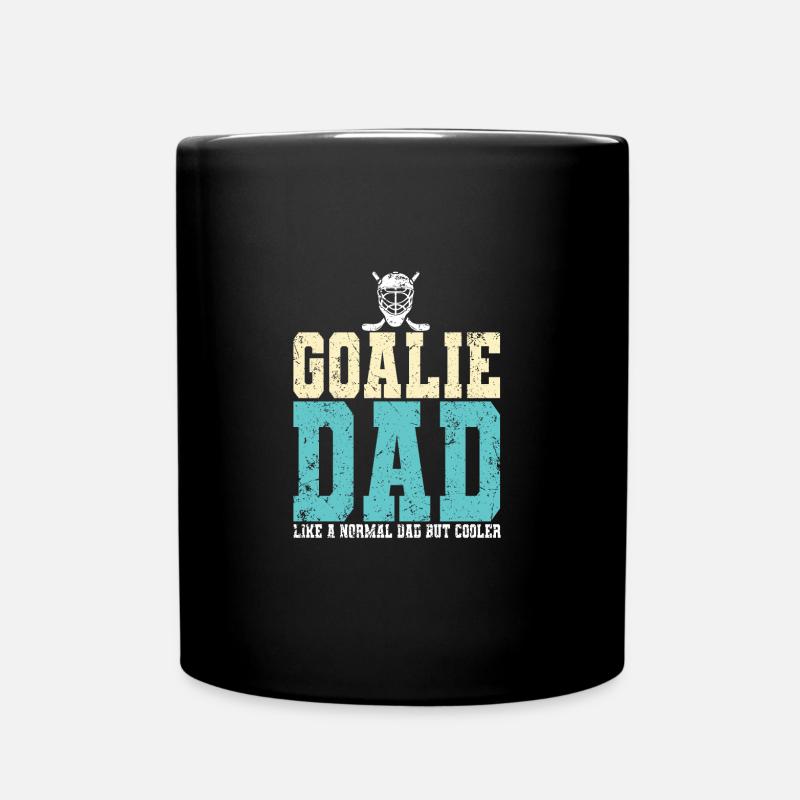 T-SHIRT DESIGN "GOALIE DAD" - Tasse einfarbig - Schwarz
