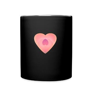 coral heart come back 2019 to personalize - Full Colour Mug - black - Front