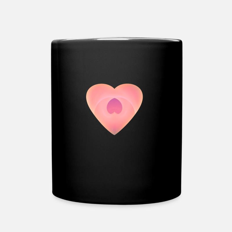 coral heart come back 2019 to personalize - Full Colour Mug - black