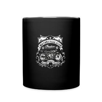 chemise vintage de motos indiennes - Mug uni - noir - Devant