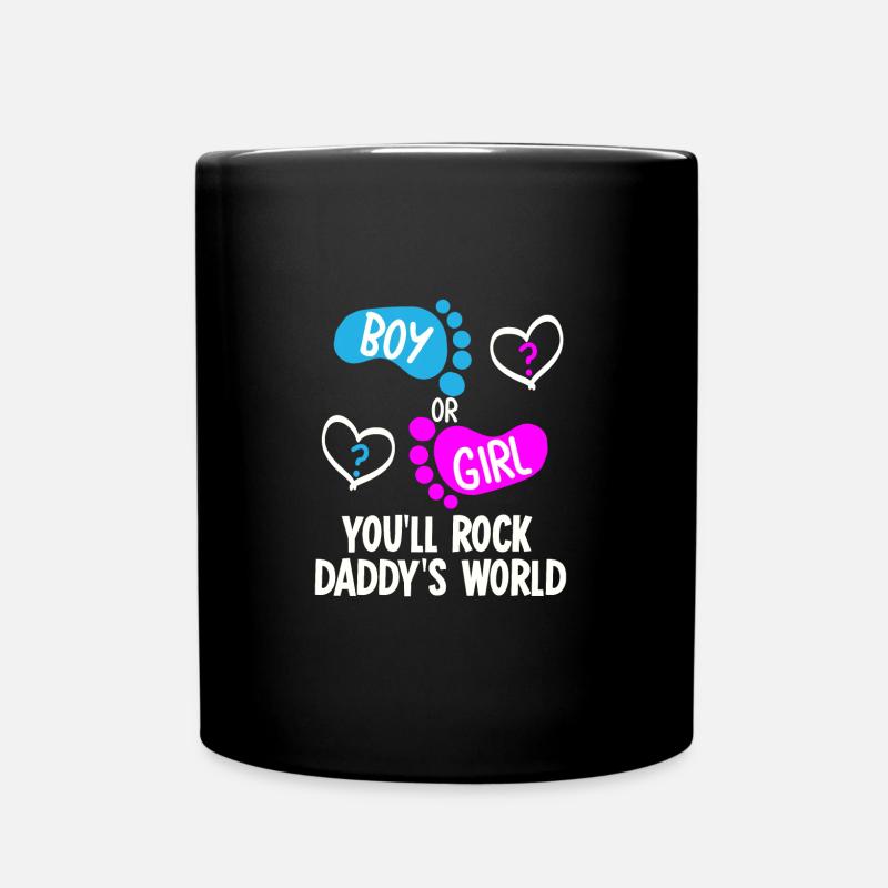 annonce de sexe de bébé garçon ou fille enceinte - Mug uni - noir