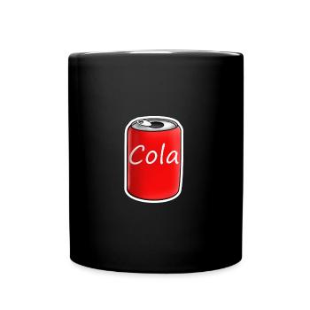 Dose Cola in rot - Tasse einfarbig - Schwarz - Vorne