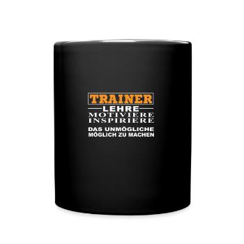 Coach Motivate Inspire Football Handball Team - Full Colour Mug - black - Front