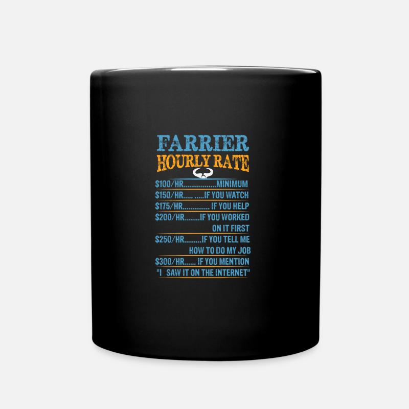 Hufschmied Stundensatz - Tasse einfarbig - Schwarz