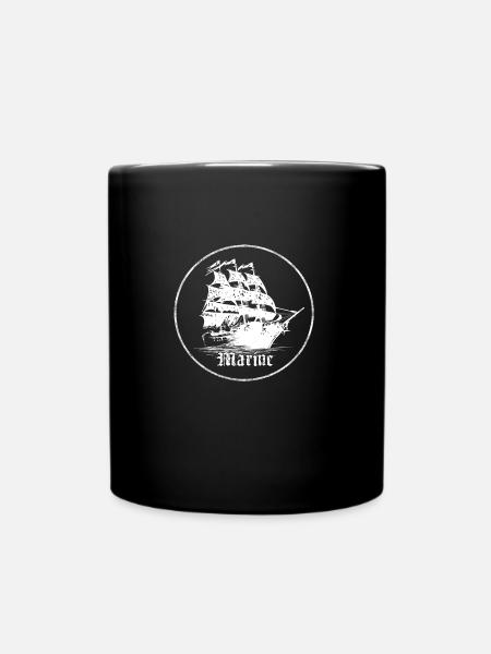Marine - Tasse einfarbig - Schwarz