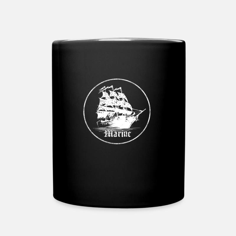 Marine - Tasse einfarbig - Schwarz