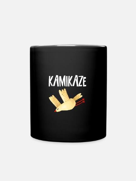 Kamikaze | Vogel im Sturzflug - Tasse einfarbig - Schwarz