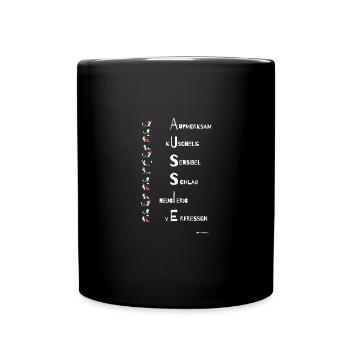 Aussie Alphabet - Tasse einfarbig - Schwarz - Vorne