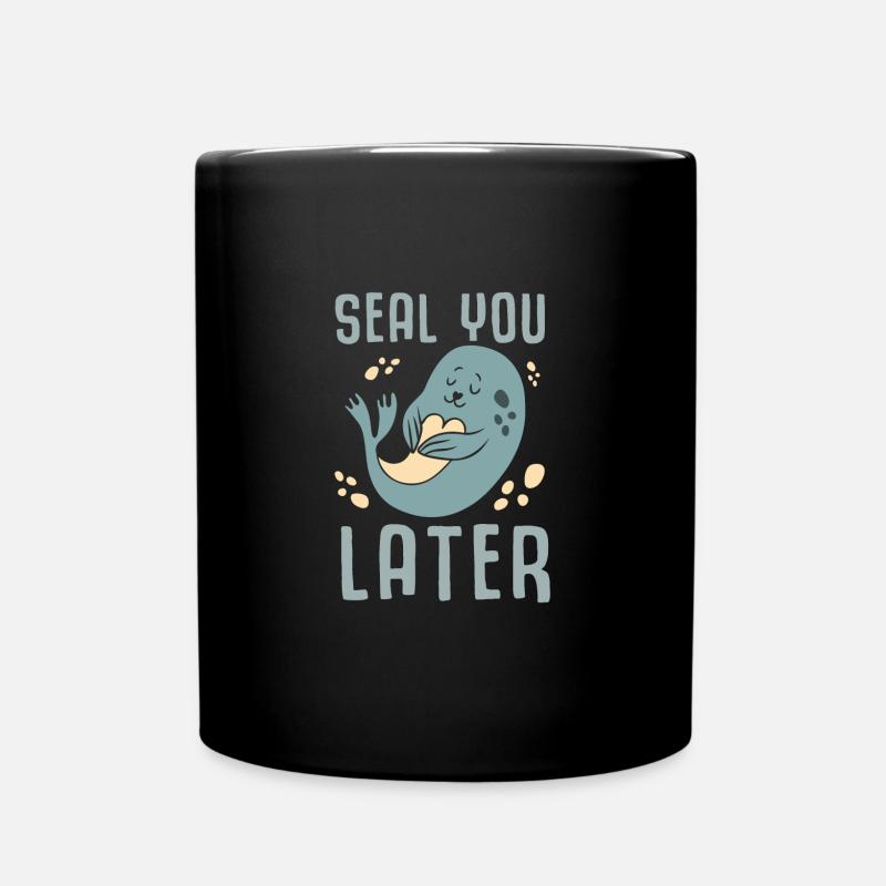 Robbe - Tasse einfarbig - Schwarz