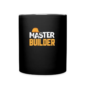 Le père et le fils ont l'air d'un maître constructeur - Mug uni - noir - Devant