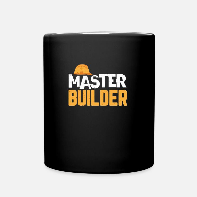 Father and son partner look master builder - Full Colour Mug - black